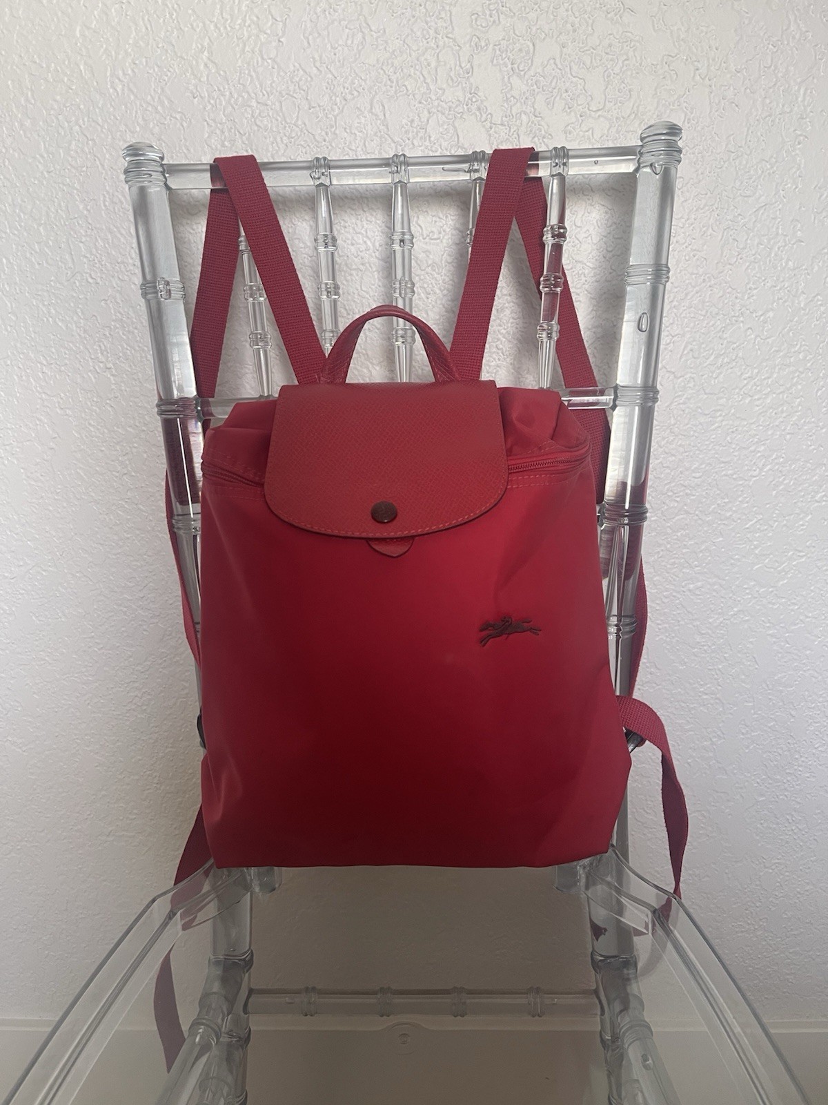 Longchamp Pliage Backpack Red Cranberry