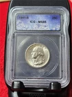 1941-S WASHINGTON SILVER QUARTER 90% SILVER  ICG MS 66                    #T2993