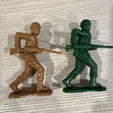 Greenbrier International Green  Brown Army Man Plastic Toy Figure 4 inch