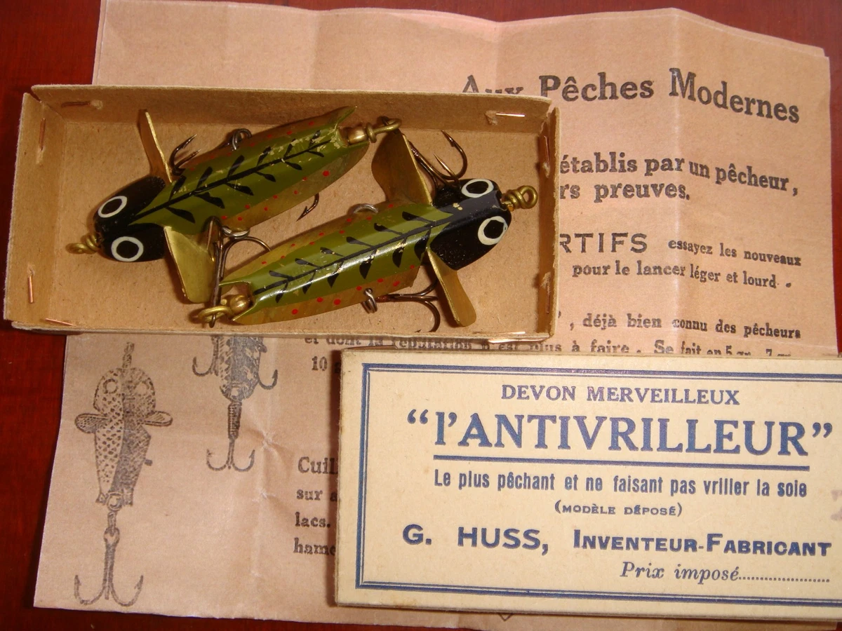 Rare Devon Nickelé Années 20/30 - Matériel De Pêche En Mer Vintage - France