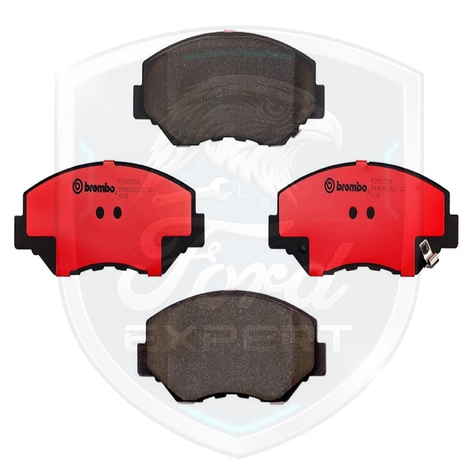 Almohadillas delanteras y zapatas traseras Brembo OEM para Honda Accord 2003-2007 ajuste garantía de 10 años Foto 4 de 4