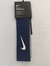 Nike Dry Head Tie Headband Sweat Wicking Blue 0622