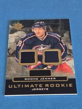 BOONE JENNER -  2013-14 UPPER DECK ULTIMATE ROOKIE JERSEYS JERSEY CARD #URJ-BJ. rookie card picture