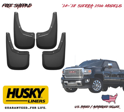 2014-2018 GMC Sierra 1500 Husky Mud Guards MudFlaps Custom Direct Fit