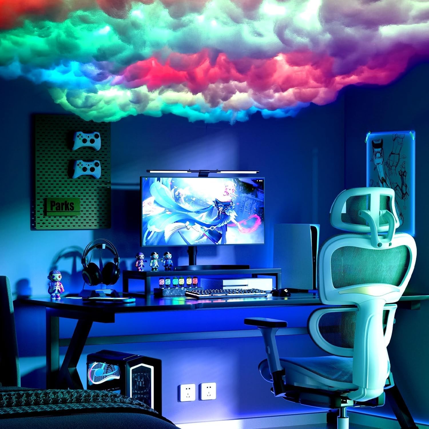 2025 Upgraded 3D Thundercloud LED Light with Music Sync & Multicolor Changing Effects-image