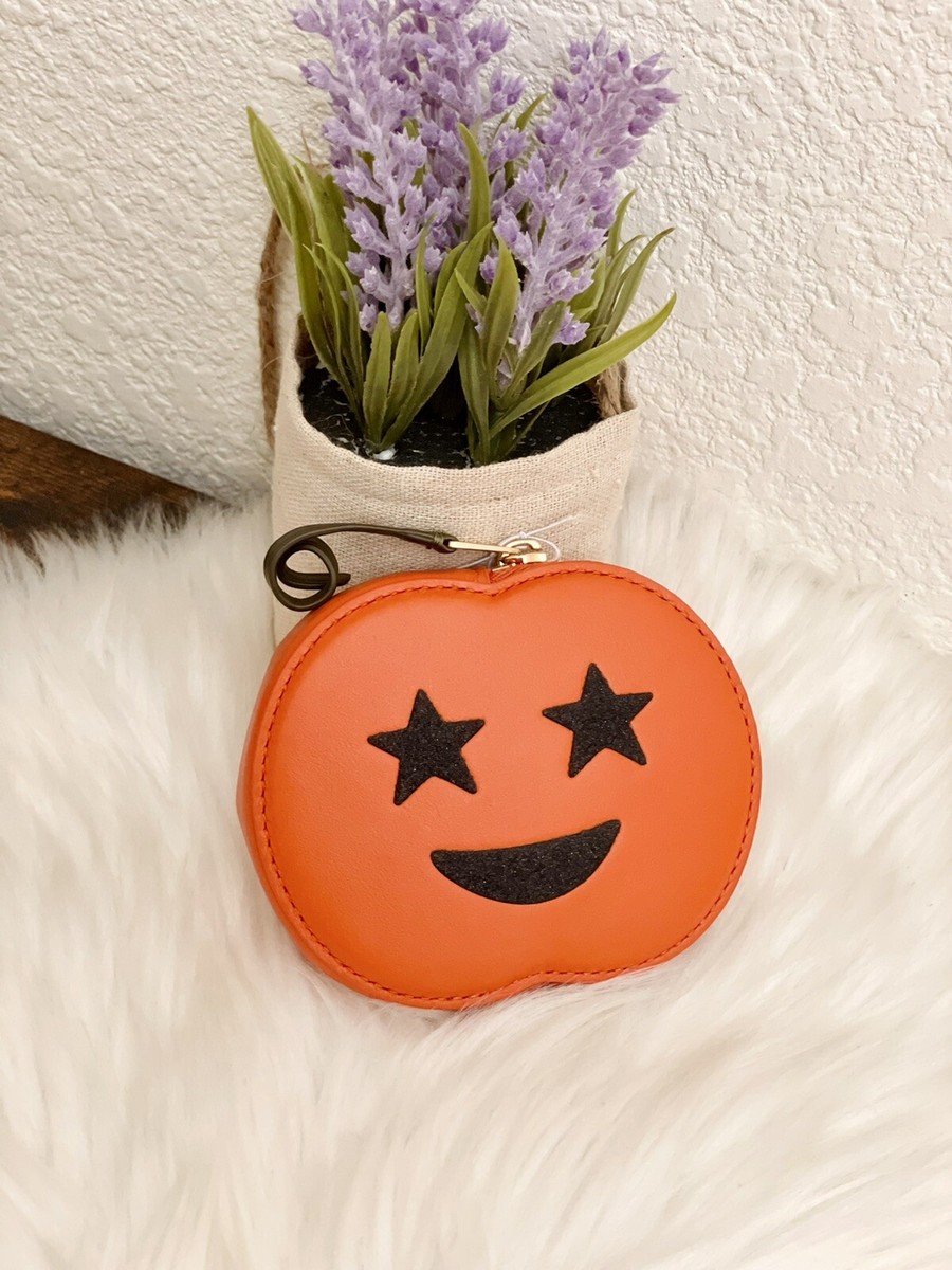 NWT Coach Leather HALLOWEEN JACK O LANTERN COIN CASE Pumpkin Purse