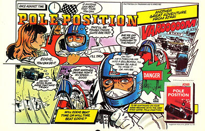 1983 Werbung für ATARI ''Pole Position'' Computerspiel Original Printanzeige Ephemera