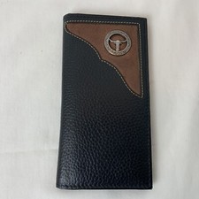 Western Hand Crafted Genuine Leather Bill Fold Wallet Longhorn Embellishment