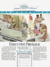 1987 Chris-Craft 426 Catalina Yacht Boat Executive Privilege vintage Print AD