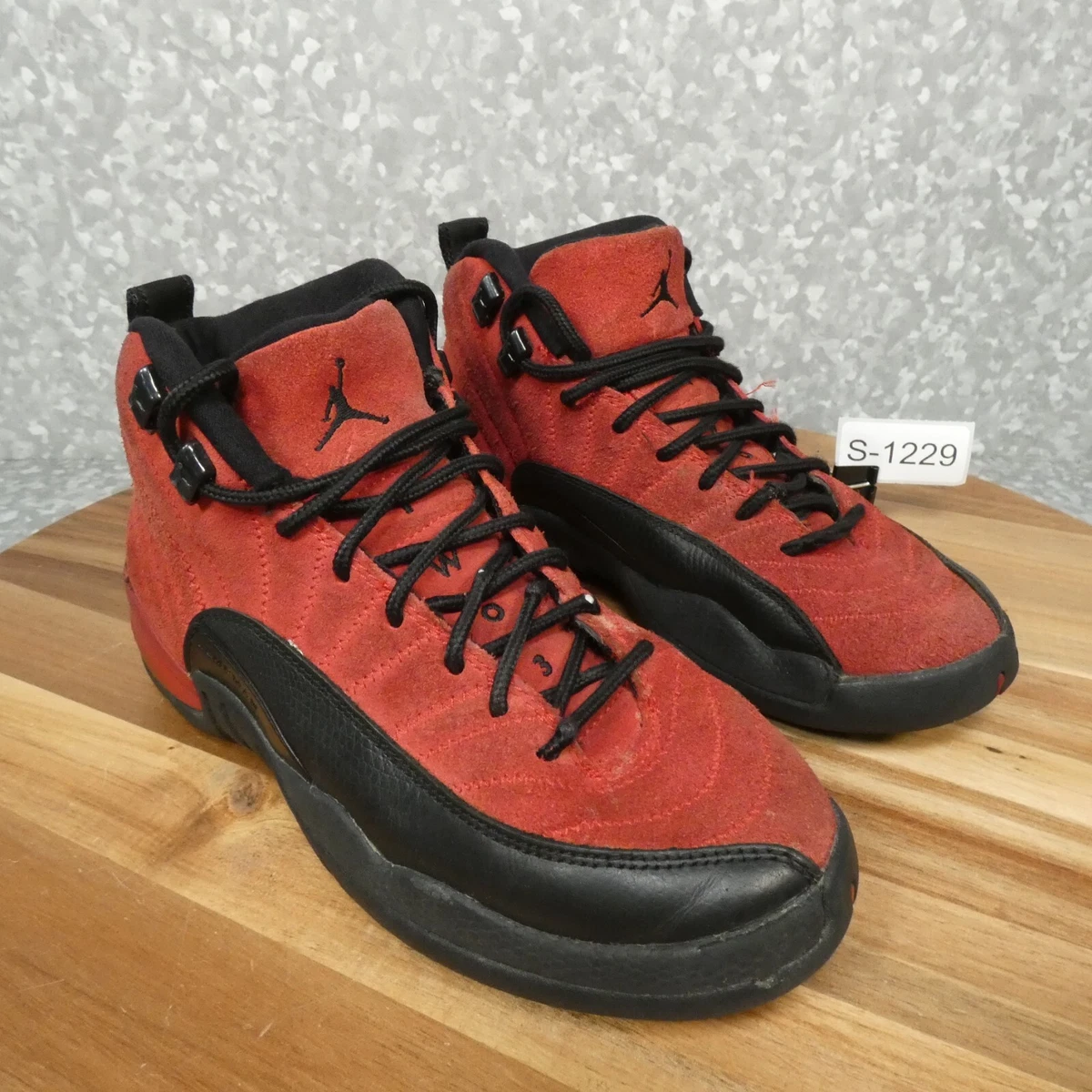 Jordan 12 top black suede