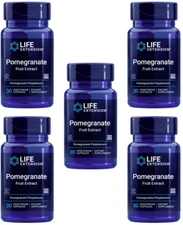 5 PACK Life Extension Pomegranate Fruit Extract for Blood Pressure Cardio 30VCap