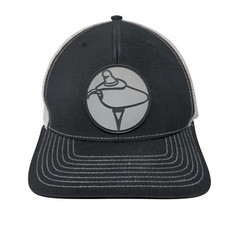 Richardson Snapback Trucker Hat Black One Size Adjustable Mesh Back 6 Panel