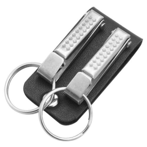 Men Leather Belt Loop Keychain Detachable Clips Belt Key Ring Key Holder Jewelry - Picture 1 of 8