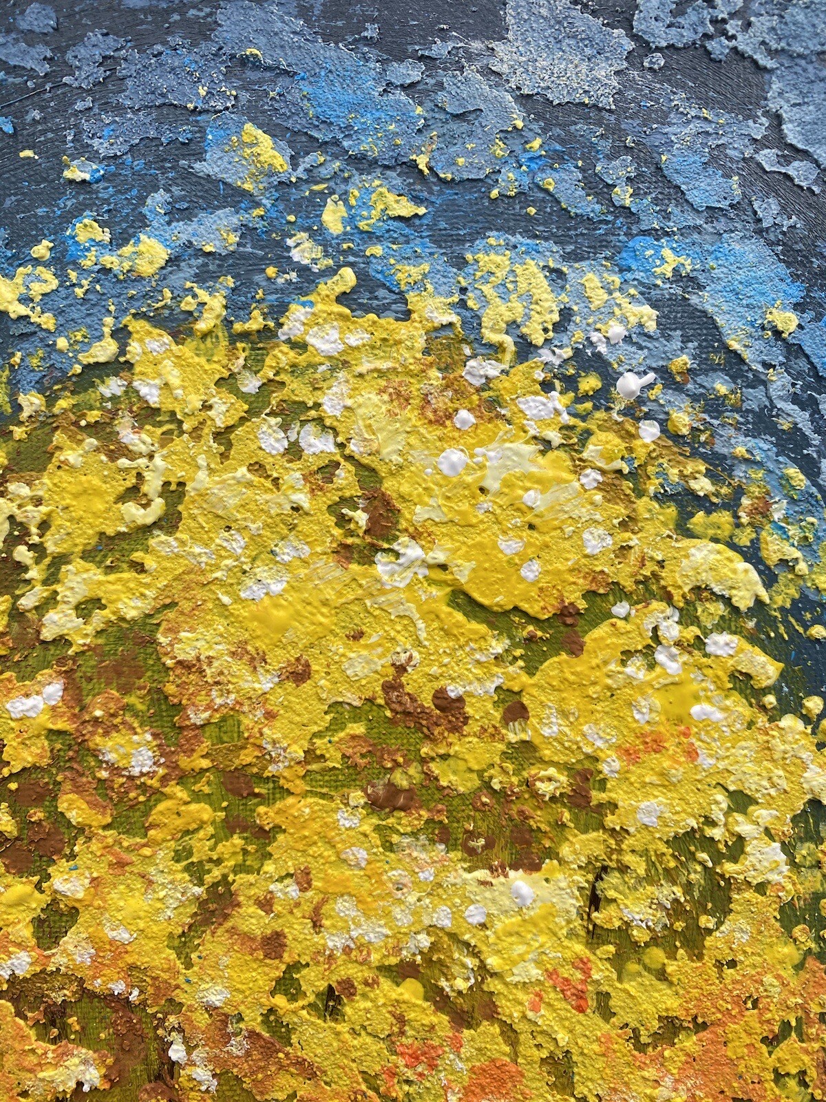 Original Oil Painting Tree Of Life Art Golden Tree Painting Texture Landscape