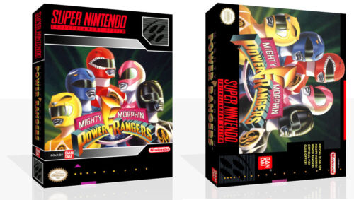 - Mighty Morphin Power Rangers SNES Replacement Game Case Box + Cover Only - Picture 1 of 9