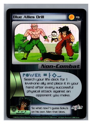 1x DBZ CCG BLUE ALLIES DRILL 70 HOLO FOIL FRIEZA SAGA SCORE DRAGON BALL Z