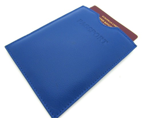 New Real Leather Passport Holder Travel Wallet Holiday Documents RFID Blocking - Picture 18 of 96