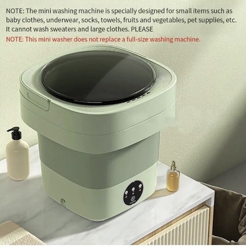 Compact Foldable Multi-function Mini Washing Machine, Purple. Great For Travel! - Picture 3 of 11