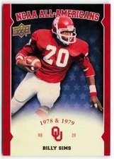 2011 Billy Sims Upper Deck University of Oklahoma All-Americans