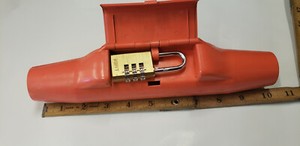 Leadlock Welding Lead Connection Safety Lock, ORANGE IN COLOR.