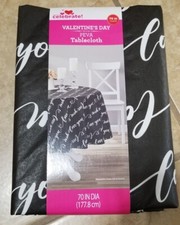 Celebrate  LOVE YOU Valentine's Day Themed 70 Inch Diameter Tablecloth