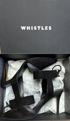 WHISTLES VIDLIN SUEDE ANKLE TIE POINT HEELED SHOES SIZE UK 6  display picture 1