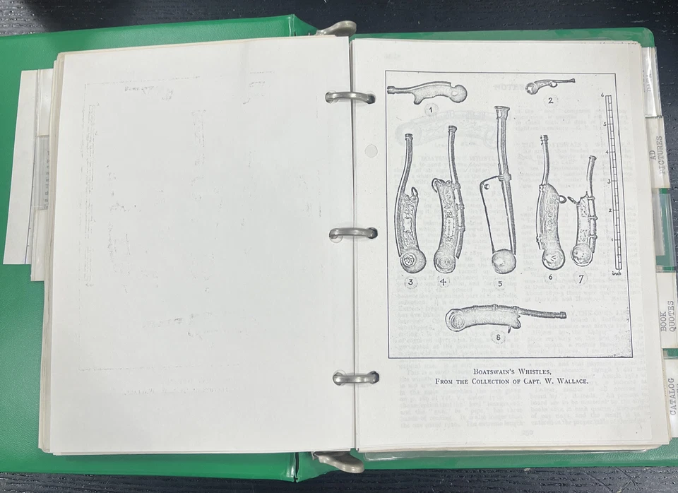 Libro antiguo silbato de contramaestre de coleccionistas vintage 1969-1992 catálogo marinero Foto 4 de 4