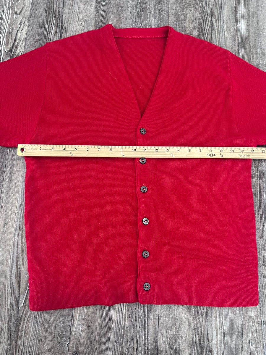 トップス 70's JC Penney Acryl cardigan Vintage JC Penny Sweater Blue Acrylic Cardigan Knit Button