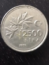 Turkey 2500 lira 1992 coin