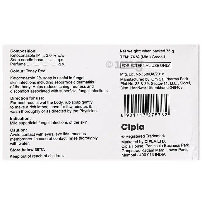 Keto cip Antifungal Soap 75g Treat Fungal Infection Of the Skin eBay