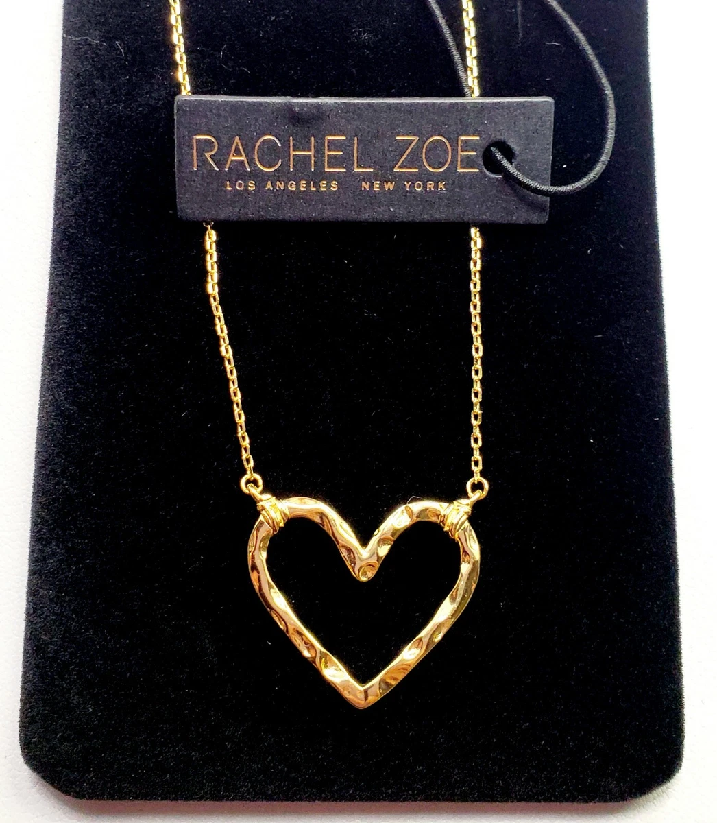 RACHEL ZOE 18k Over Silver Sterling 925 HEART Necklace Pendant with Gift box