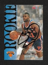Charlie Ward Signed Autograph 1994-95 NBA Hoops NY Knicks Rookie RC Card #353
