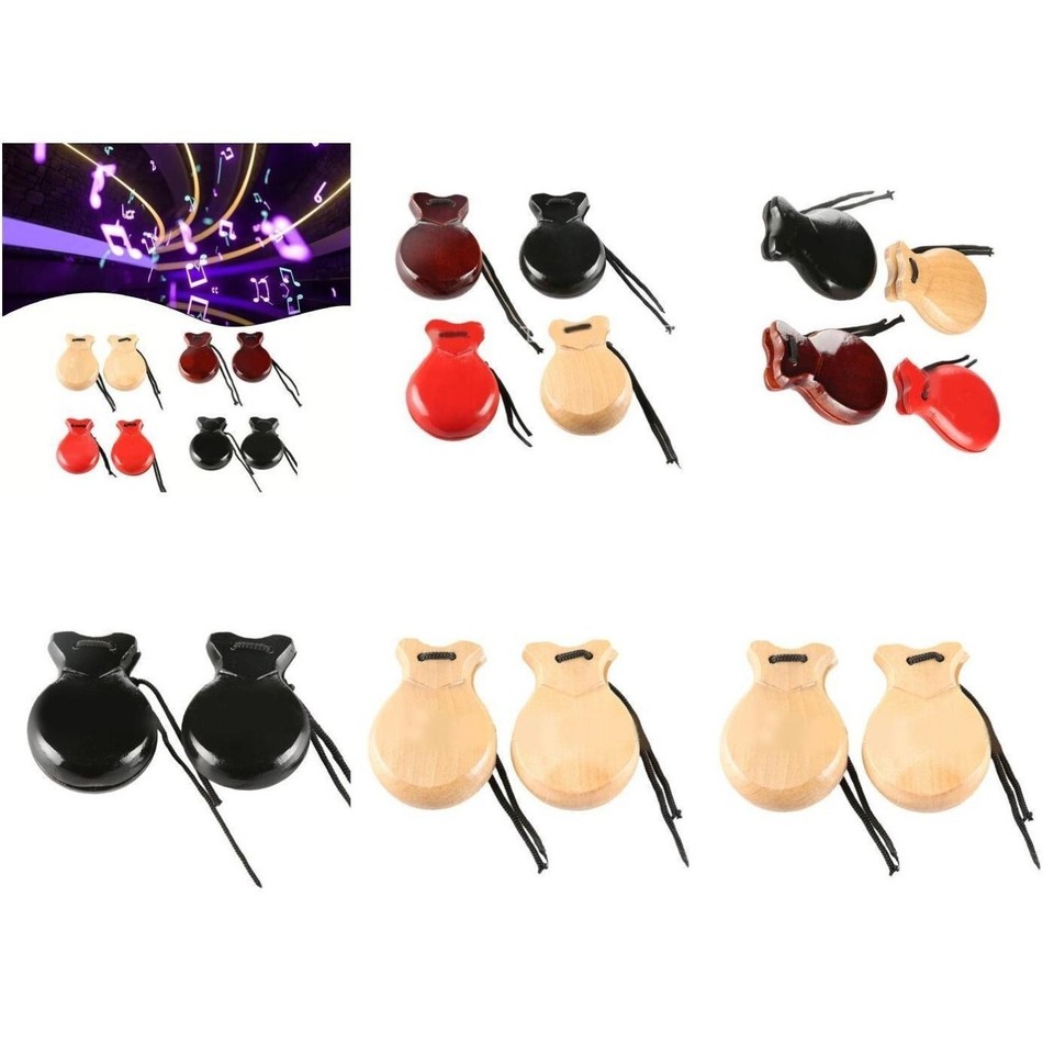 Spanish Hand Percussion Set for Musicians 2 Pairs of Authentic