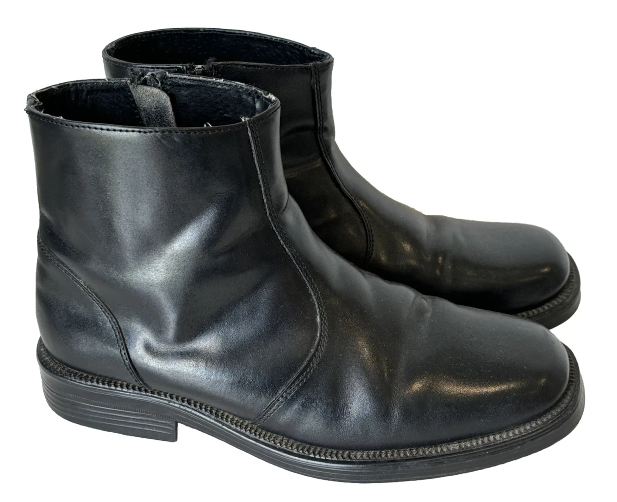 Boston Bros Australia Mens Leather Black Boots Shoes Size 9 US Free Postage