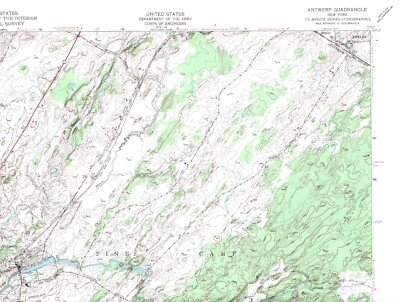 Antwerp Quadrangle New York 1949 USGS Topo Map 7.5 Minute Topographic