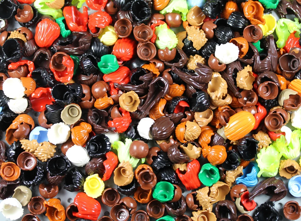 LEGO - Minifigure Hair Pieces Lot - Male Female Wigs Hat Cap City Town Bulk  - Image 3 of 4