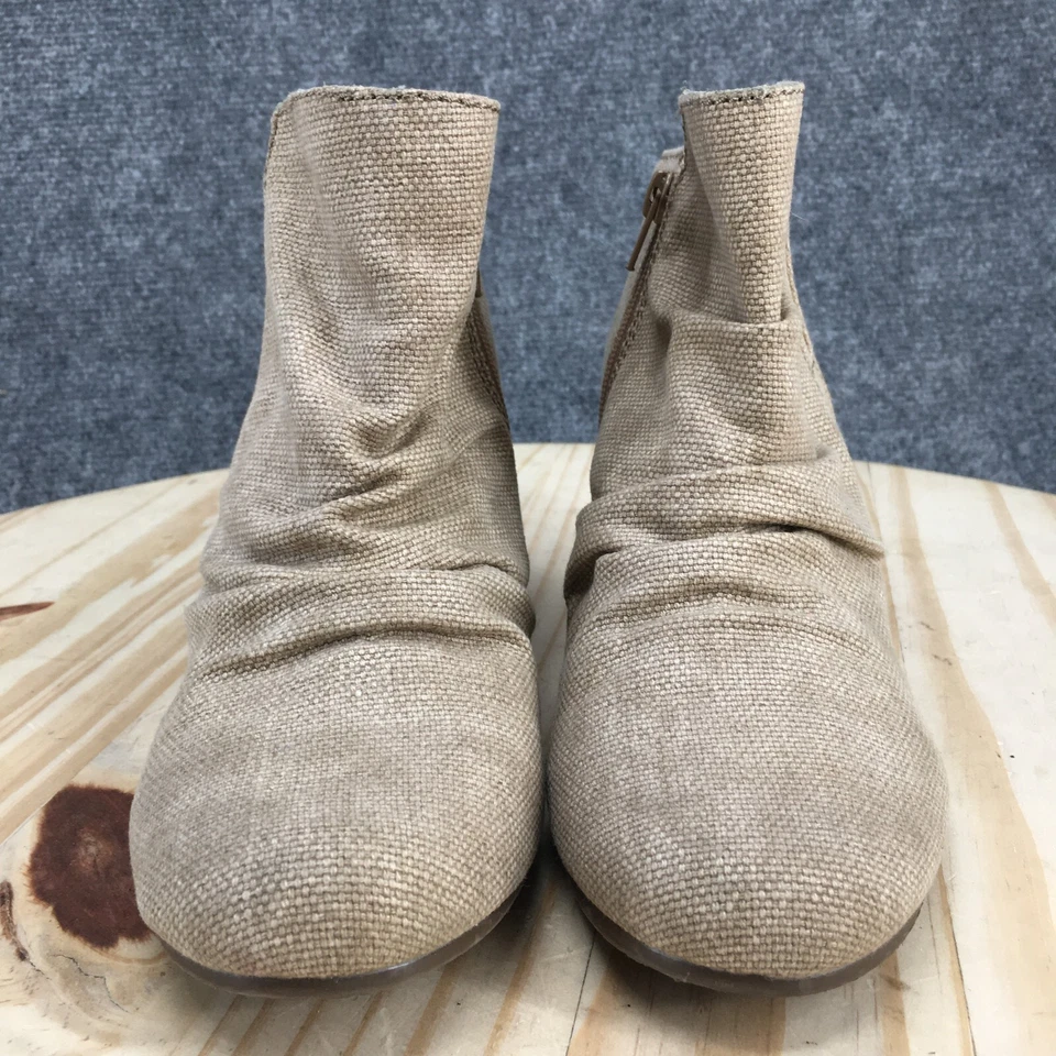 Blowfish Botas Mujer 8.5 Botín Marrón Cremallera Lateral Informal Punta Redonda Cuña Foto 4 de 4