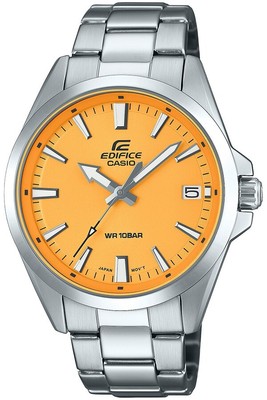 Casio Edifice Quartz EFV-100DJ-9AJF Men's Watch 42mm Orange Date 2024 NEW