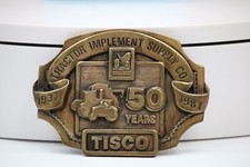 VTG TISCO Tractor Implement Supply Co. 50 Years 1937 1987 Belt Buckle Limited Ed