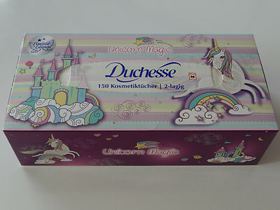(0,09   je 1St) Kosmetiktücher Box 2 lagig Unicorn Magic Einhorn LE 150 Stück