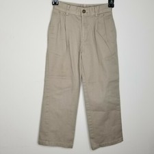 Boys Arrow Pants Size 7 Regular Khaki Tan Pleated Front Adjustable Waist