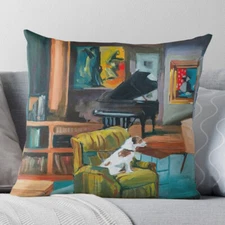 Frasier's Apartment Pillow Case Two Sides 16", 18", 20", Eddie Pillowcase