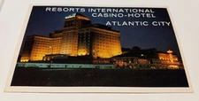 New Jersey NJ Atlantic City Resorts International Casino Hotel Postcard Old View