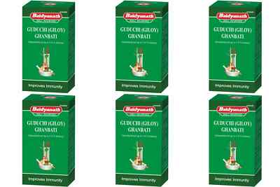 6 x Baidyanath GUDUCHI (Giloy) Ghanvati 60 Tablets Herbal Ayurvedic Supplement