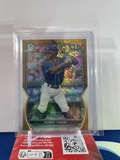 2023 Bowman Chrome Prospects #BCP-112 Ronny Simon Gold Shimmer 30/50 Rays