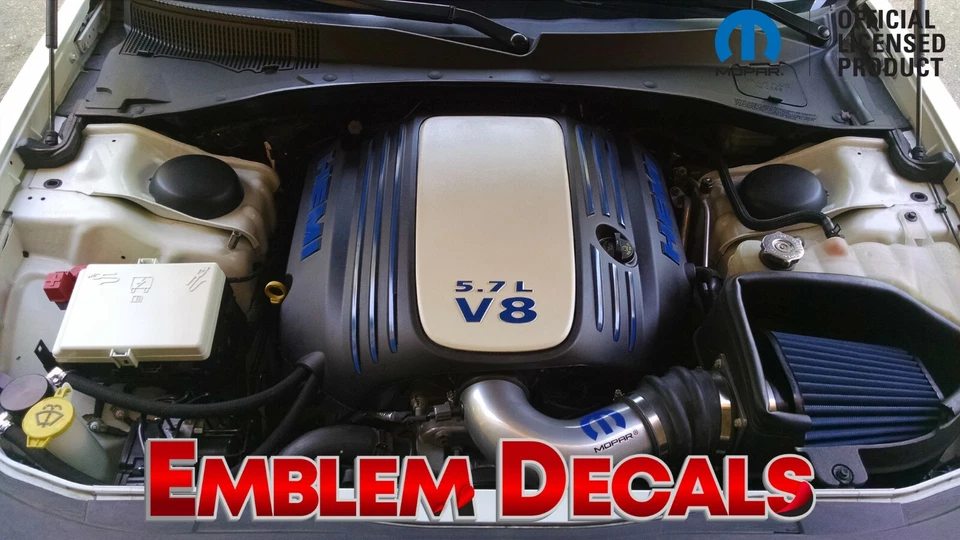 Dodge Durango 5.7L V8 Hemi Engine Decals 14 15 16 17 18 19 2020 21 22 23 Foto 3 de 4