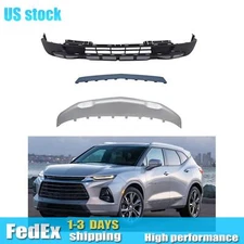 For 2019-2022 Chevrolet Blazer Front Bumper Cover+Trim+Valance Panel Kit