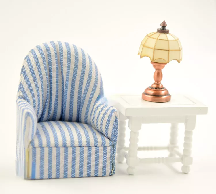 Dollhouse Miniature 1 12 Scale Vintage Single Sofa Furniture Chair