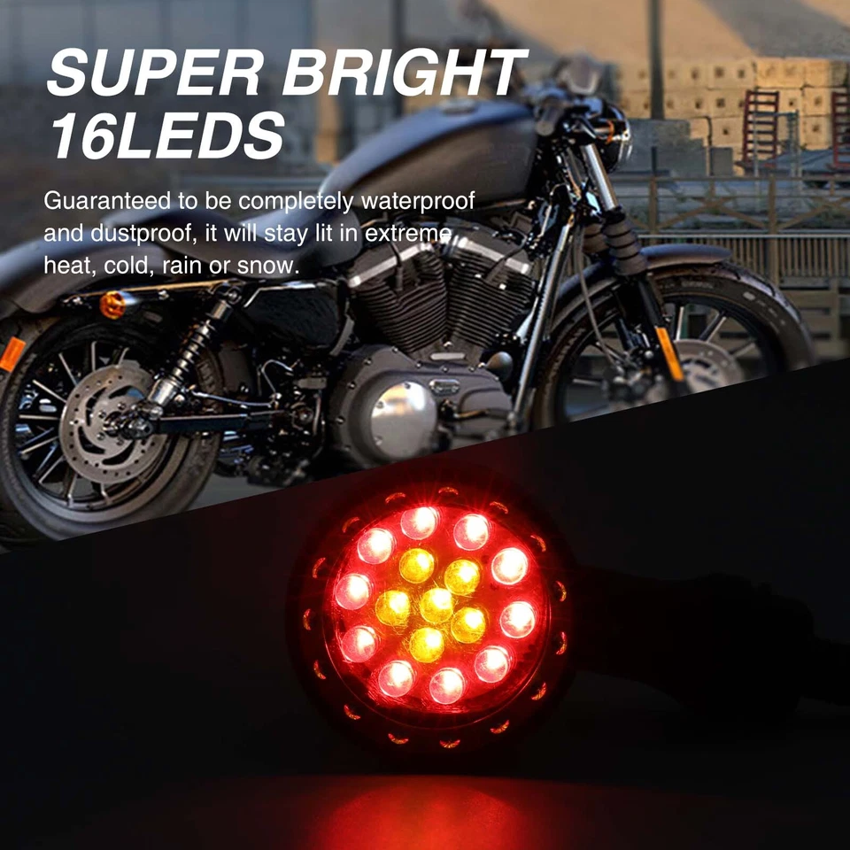 Luces traseras LED de freno para motocicleta Honda Shadow VLX 600 VT750 1100 Foto 3 de 4