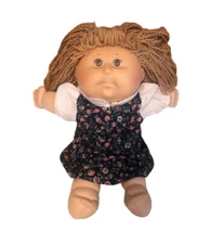 Hasbro First Edition 1990s Cabbage Patch Doll Blonde Yarn Brown Eyes 13”